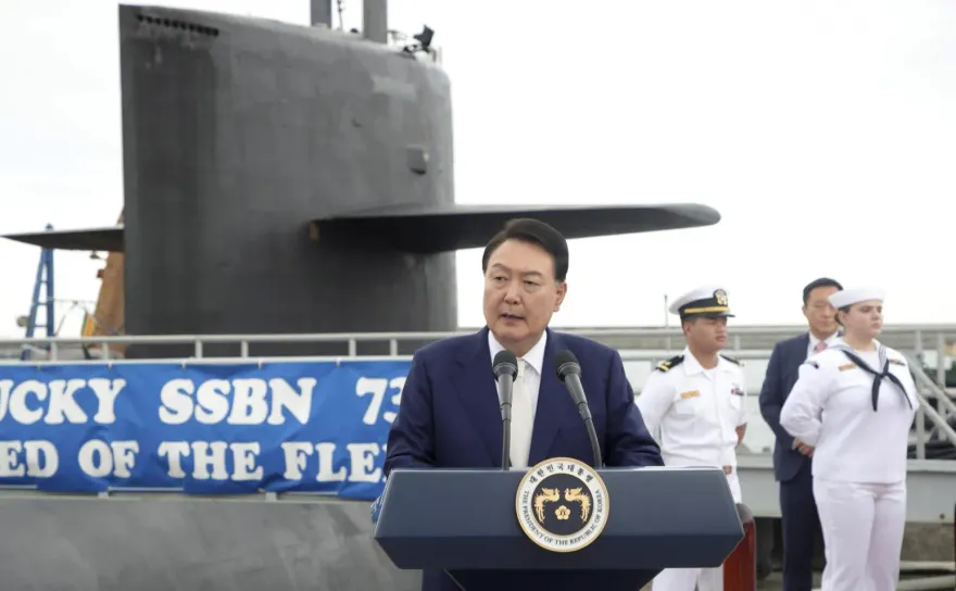 美軍核潛艦時隔42年停靠韓國　尹錫悅警告北韓：發起挑釁將「自取滅亡」