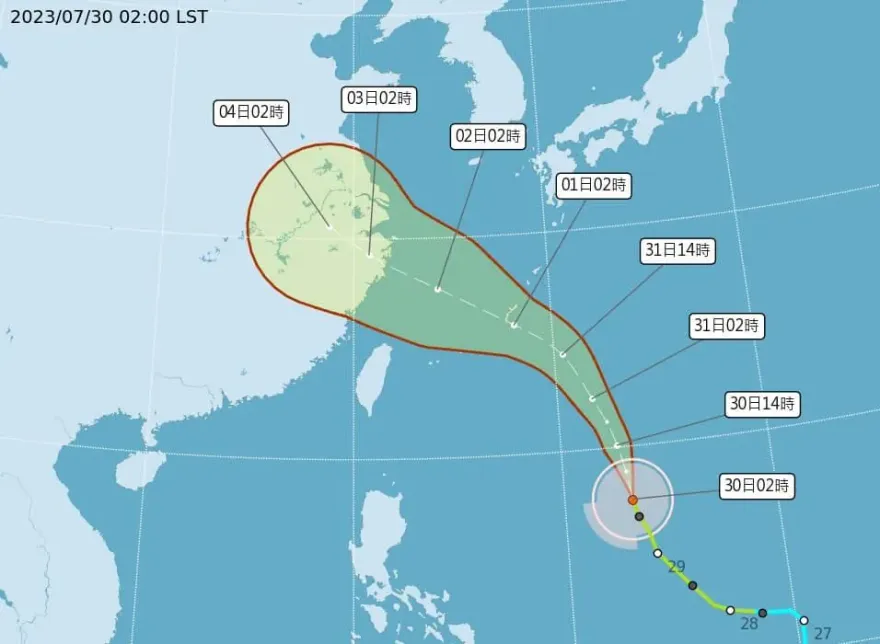 換北部放假？颱風卡努8/1起影響北台灣　吳德榮：最快明晨變中颱
