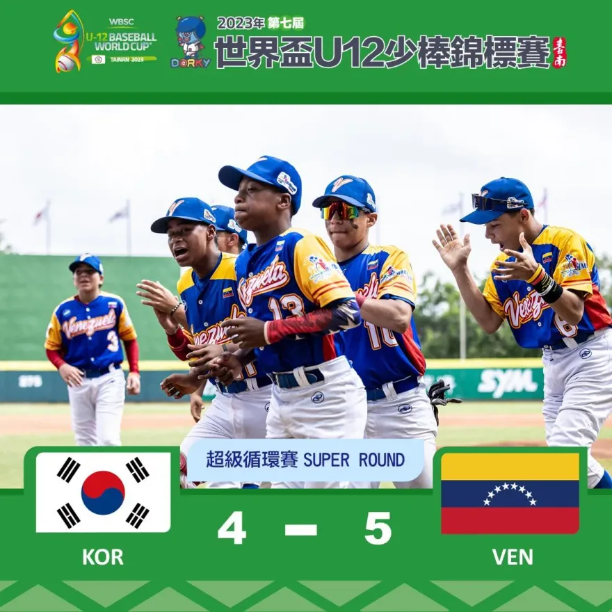 U12世界盃/委內瑞拉「突破僵局」險勝韓　想打冠軍戰還得看中華臉色