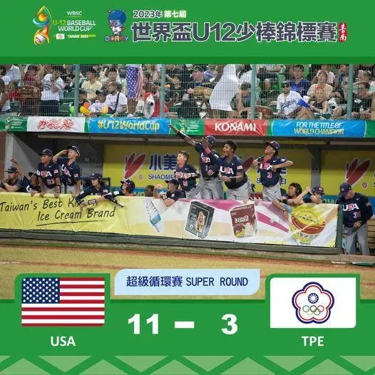 U12世界盃/投手崩盤！中華不敵美國吞首敗　明冠軍戰再交手全力復仇