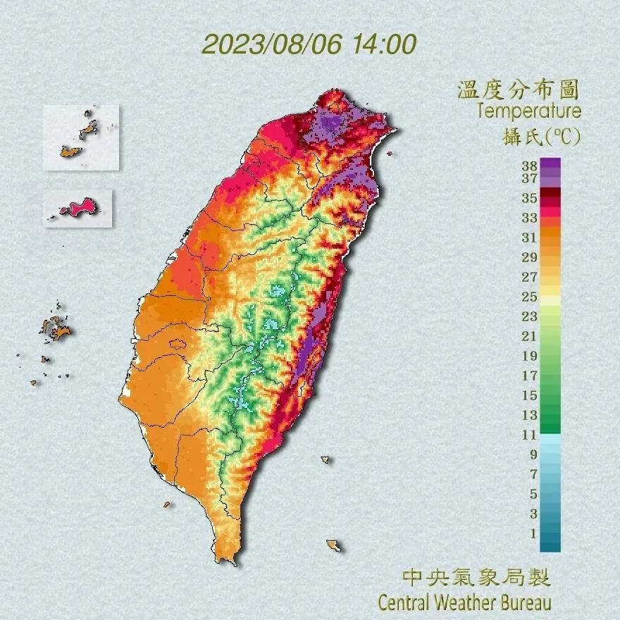 燒！北部、東部「紅得發紫」衝39℃　鄭明典指「這原因」造成