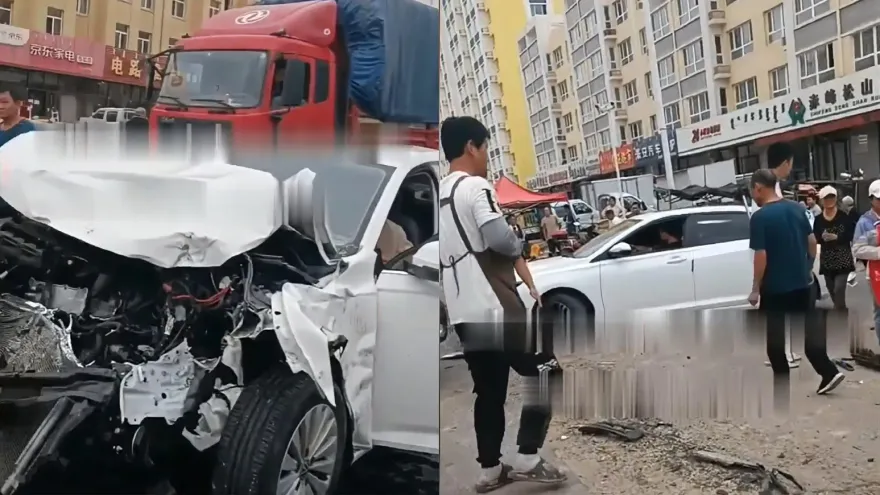 影/「斷肢噴路邊」！貨車疑失控衝進市集致10多人死傷　附近商戶驚「聲大如房倒塌」