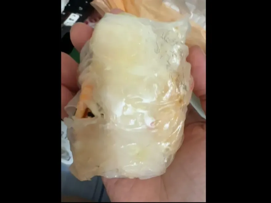 她買爭鮮米皮捲　驚見「一大片黑毛」！網嚇壞：陰天的毛？