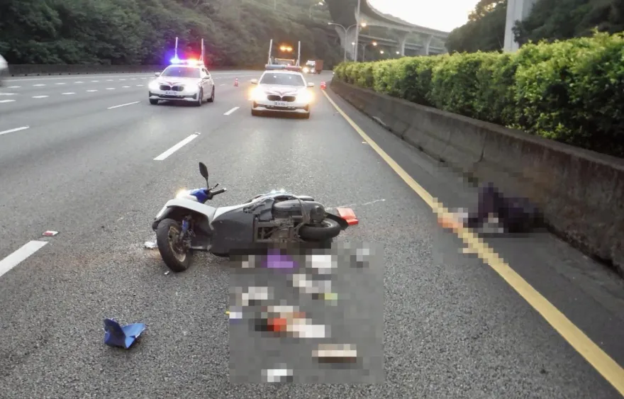 快訊/騎機車上國道內車道逆向　撞內側車輛騎士骨折氣胸
