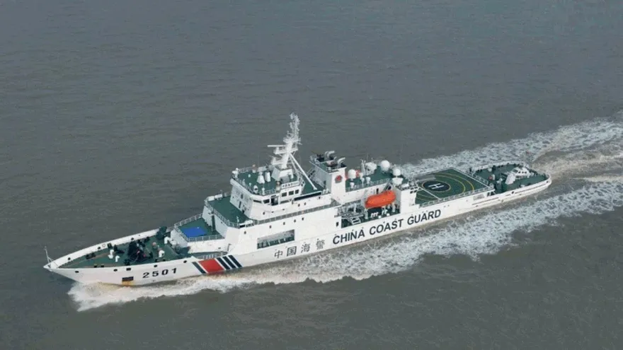 解放軍宣布海空軍演！前艦長爆這艘海警船　「距離海峽中線僅有3.6浬」