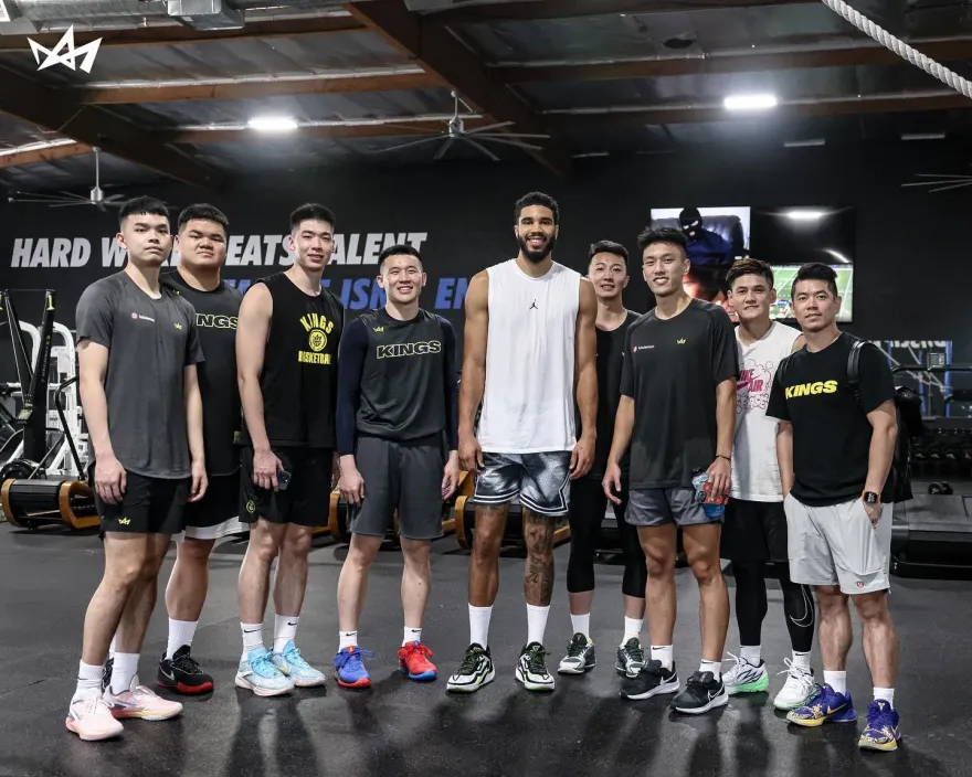 太爽了！新北國王赴美移訓　巧遇NBA塞爾提克球星塔圖姆