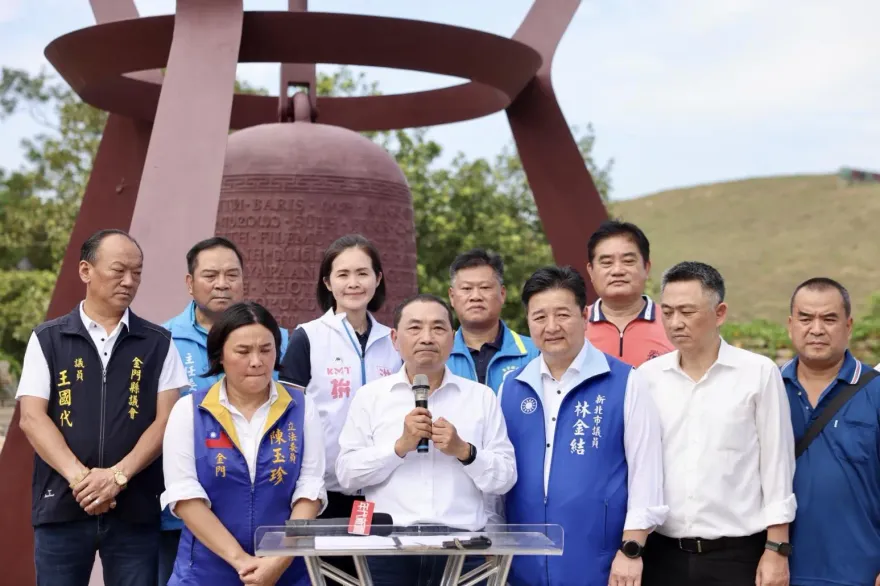 影/敲響金門和平鐘　侯友宜許3願：兩岸必須追求的目標