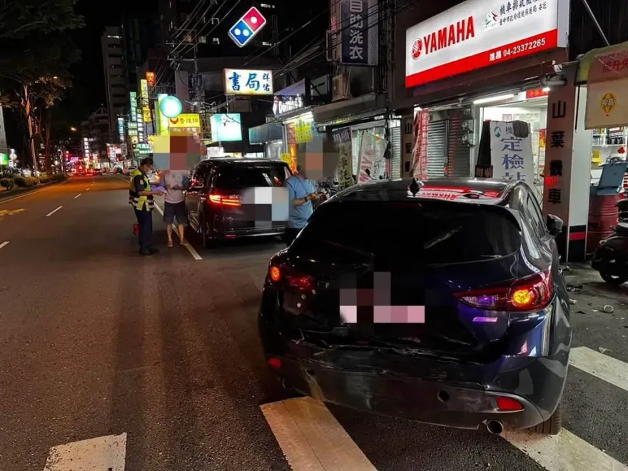 快訊/台中晚間嚴重車禍！酒駕男追撞5車　造成9人受傷送醫