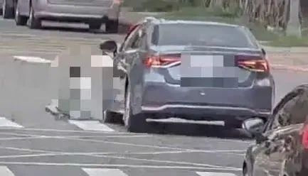 影/家長好淡定片！男童騎滑板車過斑馬線　遭未暫停禮讓轎車撞飛
