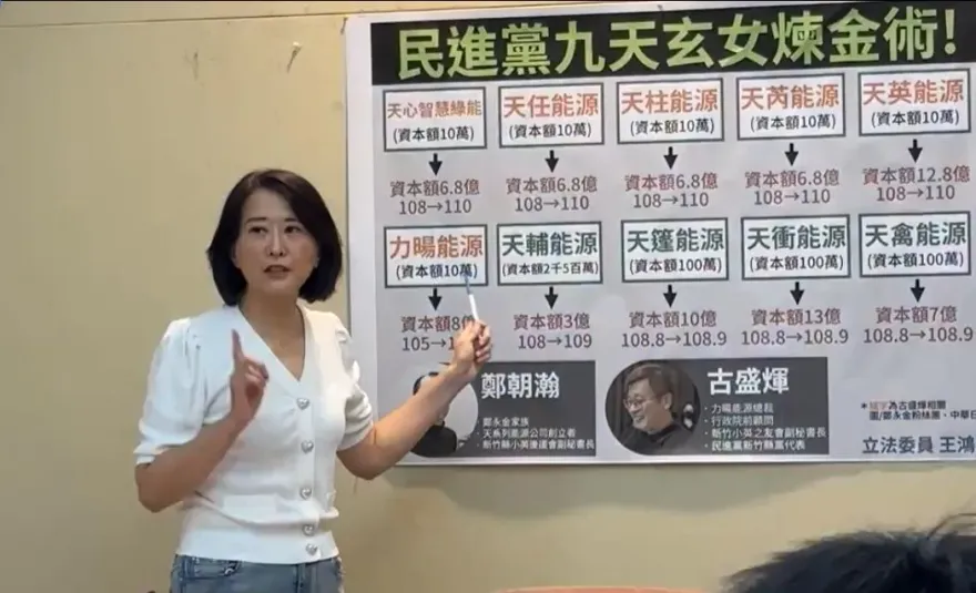 影/王鴻薇爆綠大咖疑勾黑道「綠電發大財」！不自殺聲明全說了
