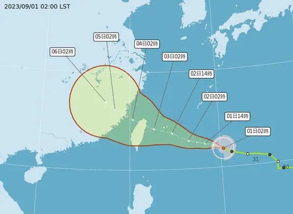 海葵路徑南修！今轉中颱「恐午後發海警」　估3日登陸東北部
