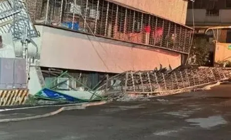 影/大直民宅塌「1樓成地下室」！　前後對比畫面曝