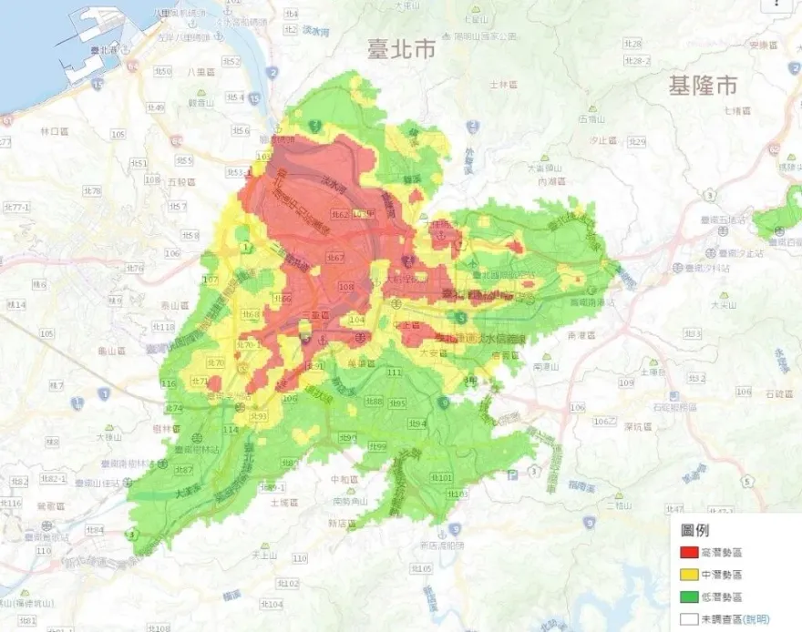 你家安全嗎？「高潛勢土壤液化區」北市中山、大同、大直入列
