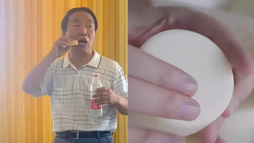 影/太拚！皂廠老董直播帶貨狠吞肥皂　稱「安全無添加」網友：吃完吐泡泡？