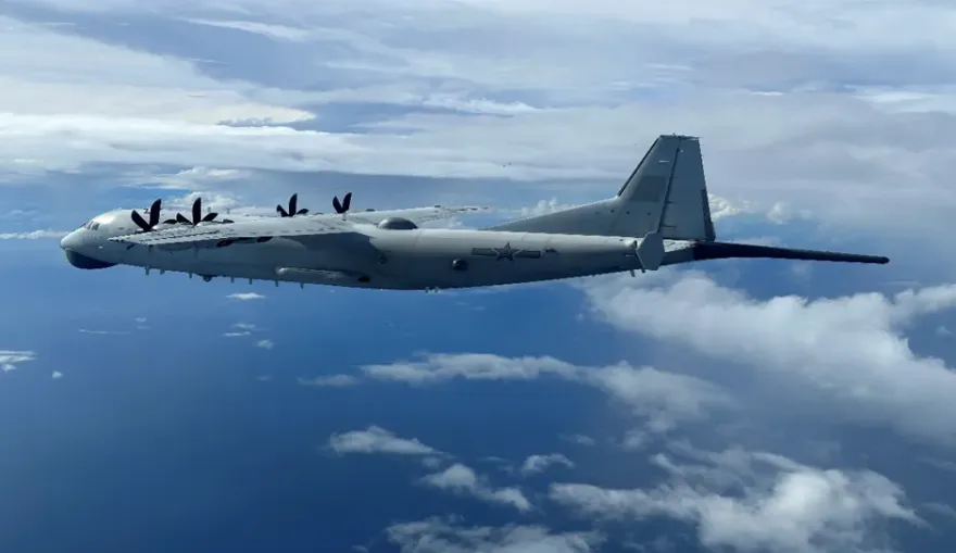 路線圖曝光！解放軍32架次軍機出海擾台　我秀監控運-8反潛機照