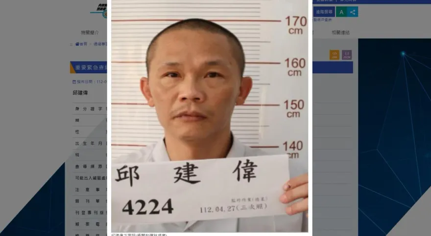 快訊/逍遙不到1天！　嘉義41歲逃犯邱建偉「新營被抓」