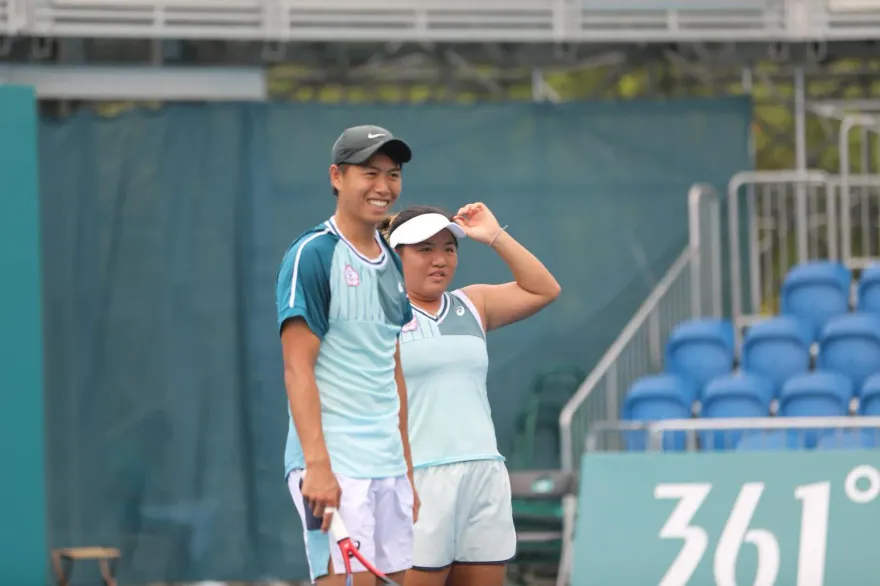 杭州亞運/中華隊網球混雙搶十勝韓國！黃琮豪笑：莫名其妙就打進四強