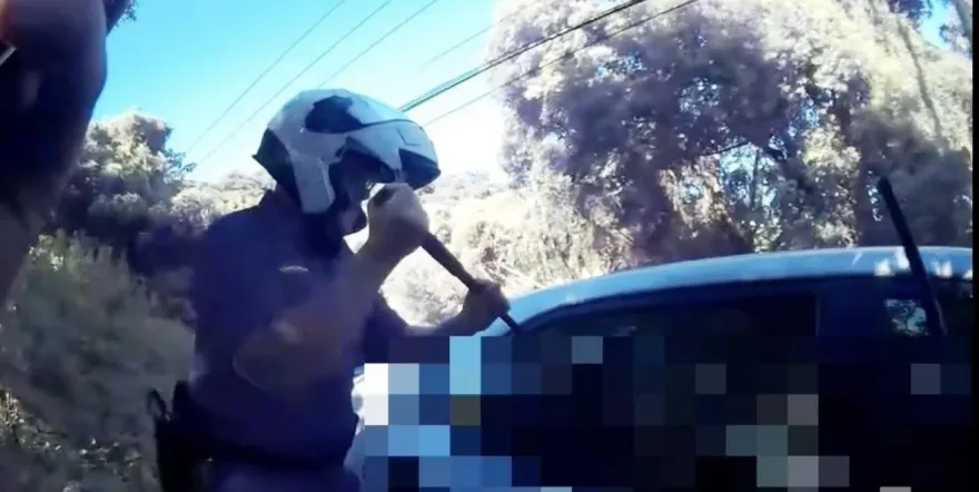 影/北投山路上驚見男子尋短！警急破車窗救人　報案妻淚謝阿sir