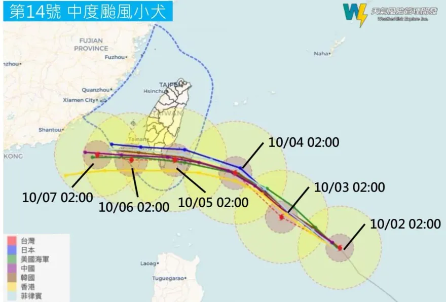 中颱小犬颱風假有望？氣象專家彭啟明：最快明傍晚發陸警