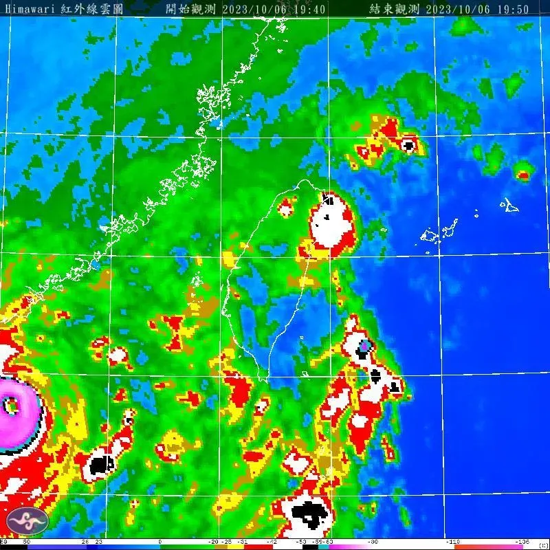 快訊/小犬反咬台灣！受到颱風外圍環流影響　10縣市大雨特報