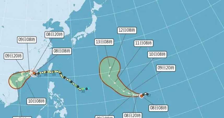 日本氣象廳預測「布拉萬」將成強烈颱風　最新路徑出爐