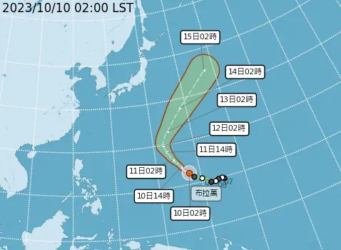 連假最後1天！5縣市豪大雨特報　中颱布拉萬對台影響曝光