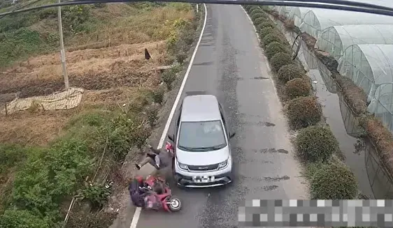 影/開車低頭看手機！男子下秒把人撞飛　下車查看竟「母子相認」傻眼