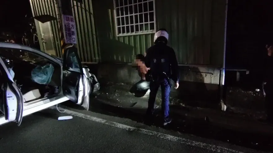 烏龍擄人案！苗栗女子遭押上車　嫌犯自撞電桿被逮…結果2人是夫妻
