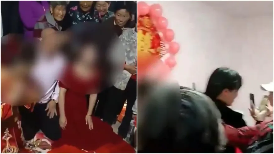 一男娶兩女？遭爆料「一個是假的」　新郎直播博眼球下場慘了