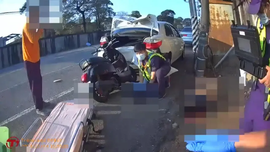 疑未戴安全帽又站腳踏板！嘉義追撞死亡車禍　母多處擦挫傷3歲兒送醫不治