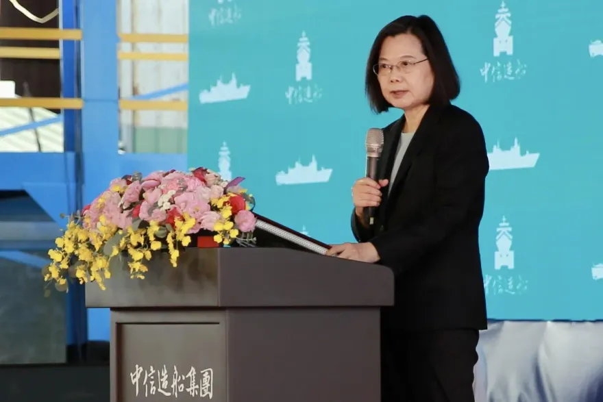影/海軍輕型巡防艦今舉行開工典禮　蔡英文：持續邁向國防現代化
