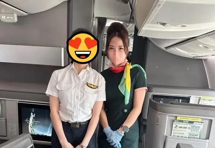 空姐秀長榮最美機師合照！炸胸魔鬼身材流出　女團身分遭起底
