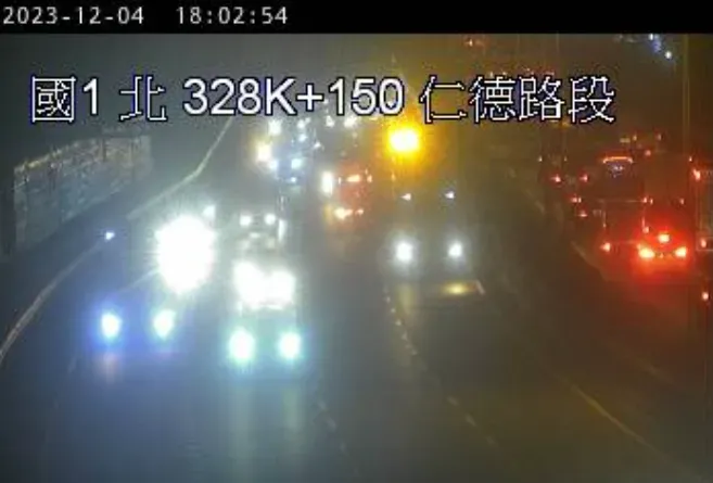 快訊/下班注意！國1北上仁德段事故　車道全佔用