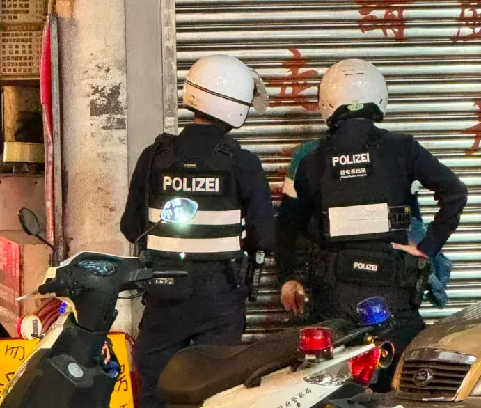 台中街頭驚見「德國警察」！市警局急忙回應了