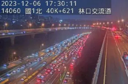 快訊/國1北向林口交流道2車追撞！占中外線車道　車流回堵1公里