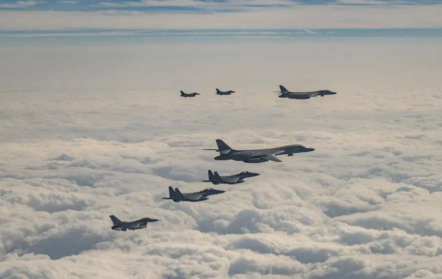 反制北韓射彈！美B-1B轟炸機投入美日韓聯演　不明原因迫降沖繩基地