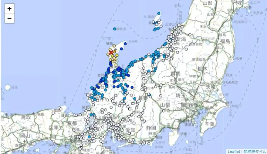 快訊/日本又地震！石川縣能登清晨規模5.3地震　最大震度5級「大阪都有感」