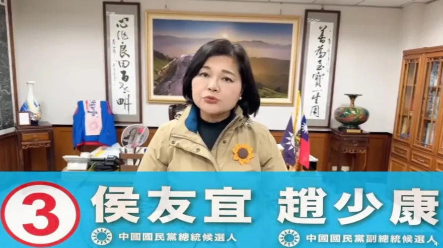 影/張麗善選前錄影片催票 呼籲柯粉總統票集中支持3號