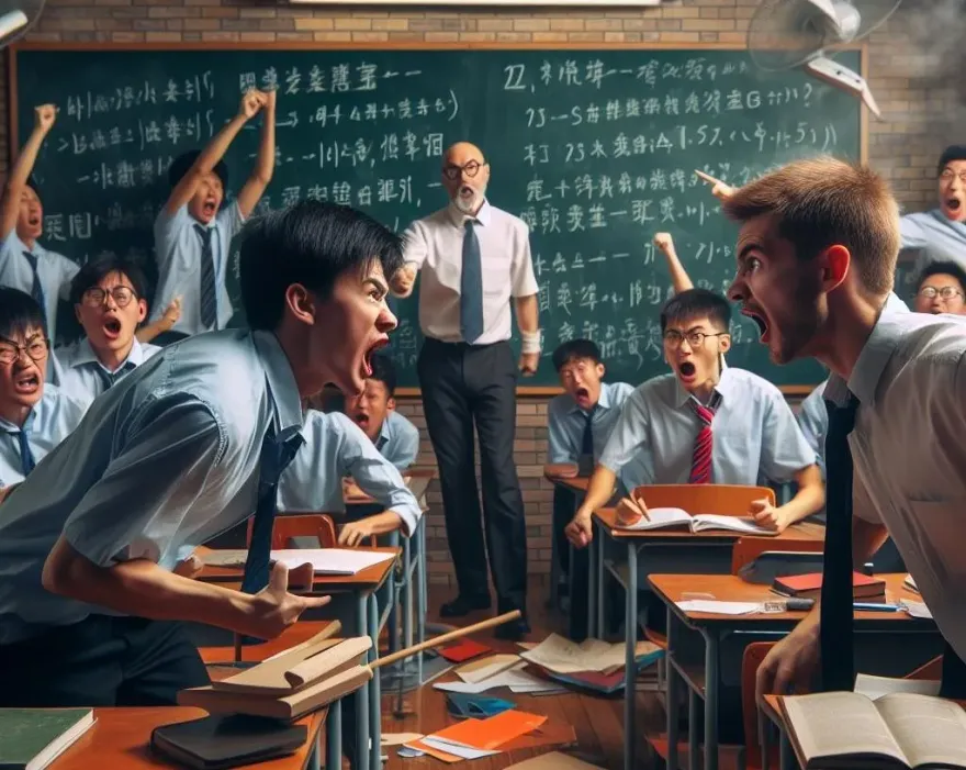 火爆英語課！嘉義某高職上課上到一半　 同學爆口角、桌椅齊飛