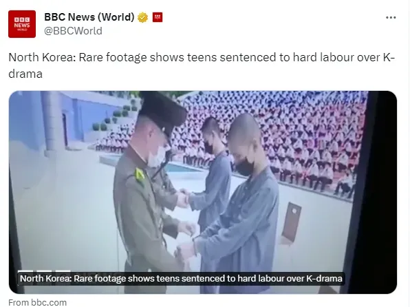 影/這就是看韓劇的下場？北韓小孩「數百同學面前被上銬」　下一站是這裡