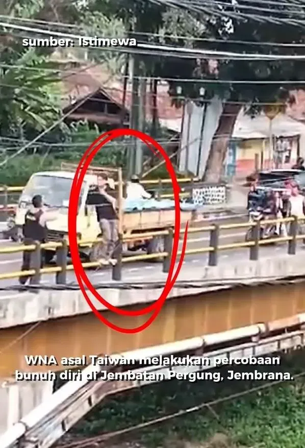 影/吃醋與妻爭吵！台男遊峇里島欲跳橋　登上印尼媒體版面還進警局