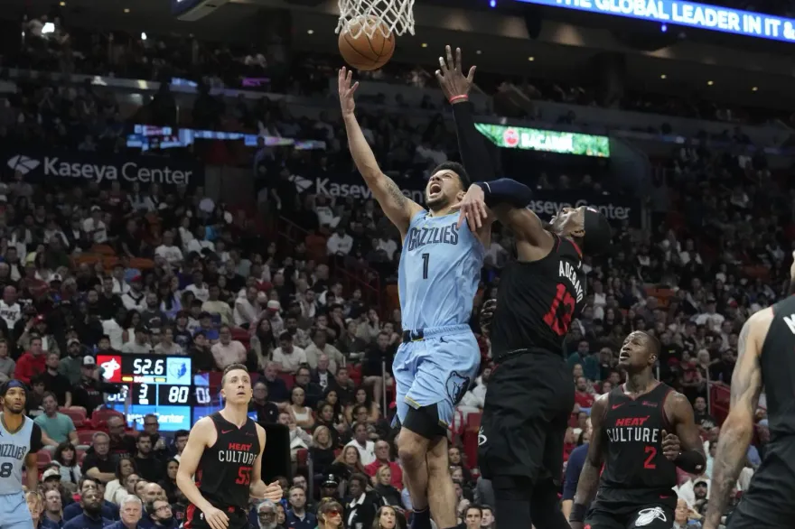影/不愧是「天下第二人」之子！小皮朋打出NBA生涯代表作　灰熊爆冷勝熱火