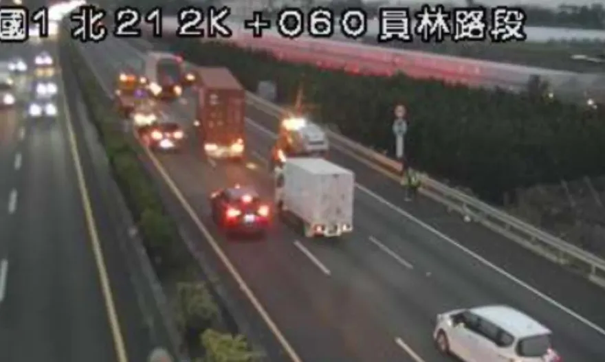 快訊/下班注意！國1員林段南向4車追撞　回堵2公里