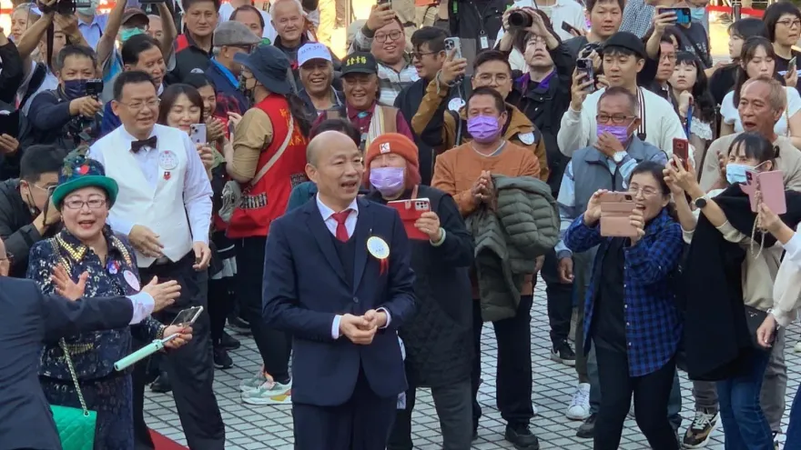 影/被問對立院龍頭選情有信心？　韓國瑜2字回應