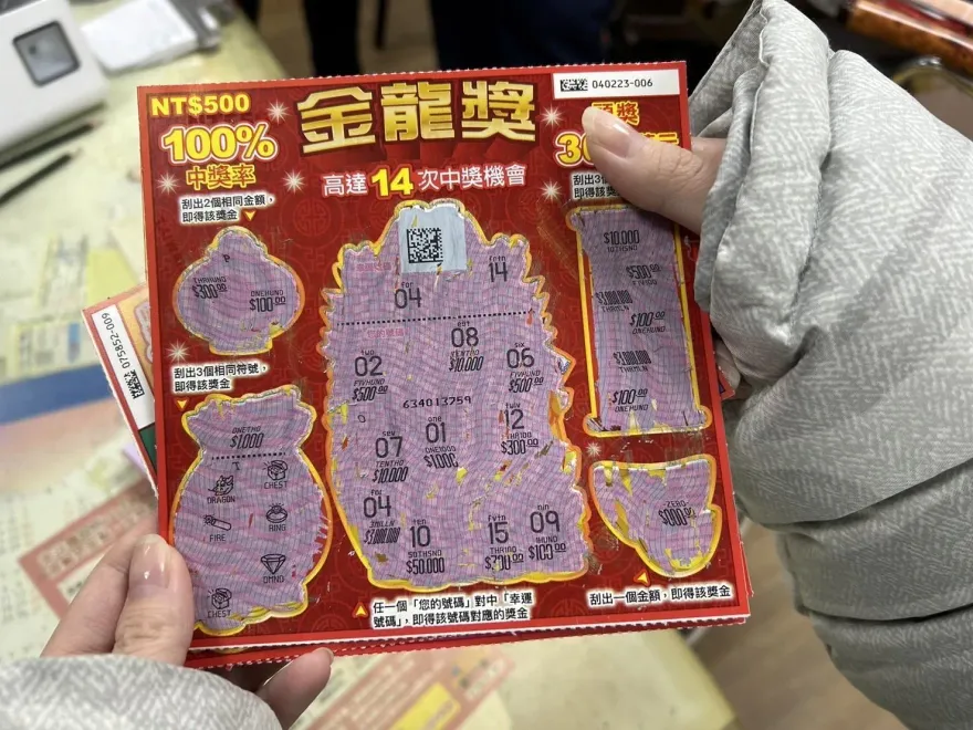 影/「龍寶寶」帶財！初一回彰化老家　小夫妻花3千刮中300萬嗨翻