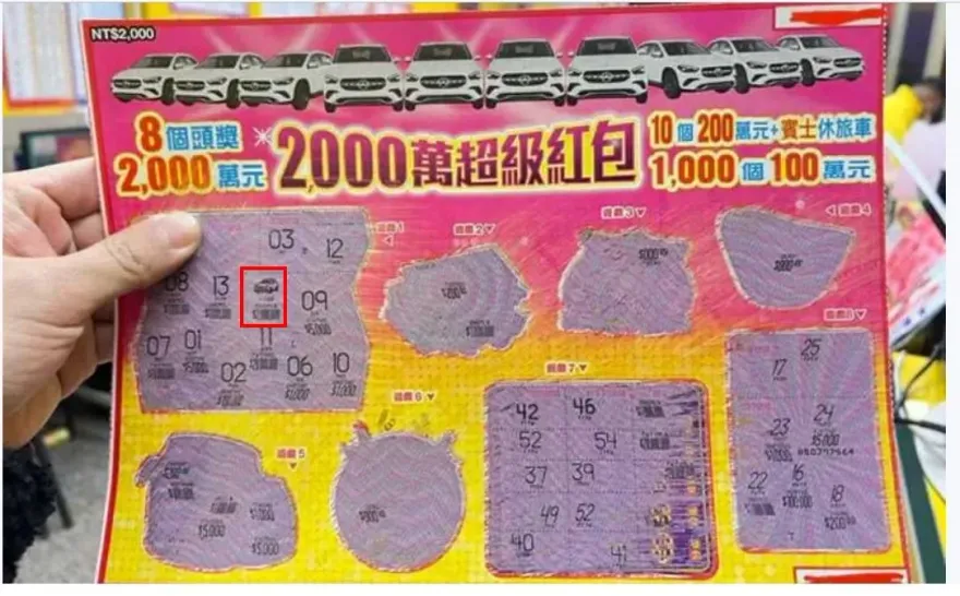 2000元刮刮樂以為槓龜！下秒默默拿給店員　他神逆轉「爽中200萬+賓士」