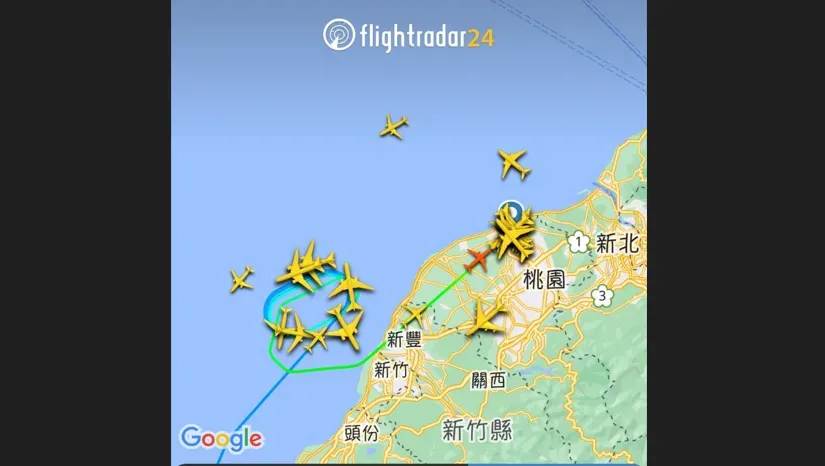 跑道歲修！桃園機場大塞機20架飛機排隊「外海繞圈圈更多」　王鴻薇不忍了開轟