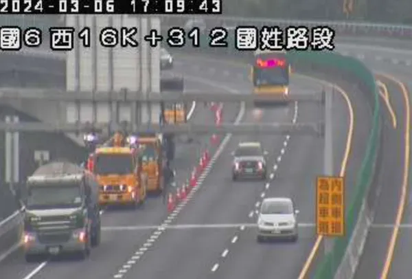快訊/聯結車駕駛出歹誌！國6國姓段追撞緩撞車　警調查究責中