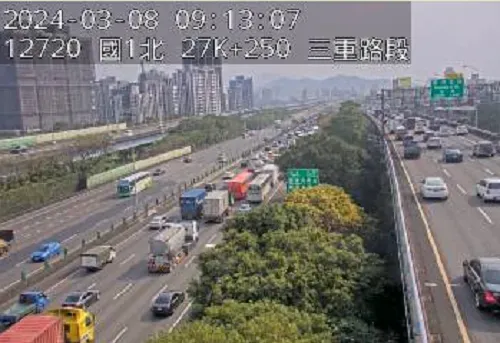 快訊/國1湧現海量車潮！　北向三重-圓山段紫爆「時速一度跌至15公里」