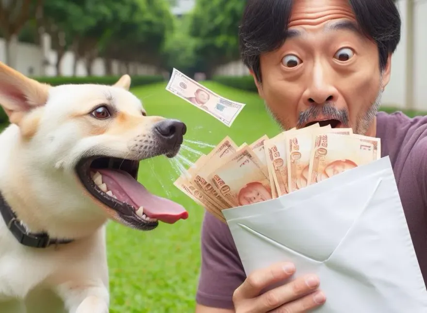 狗狗做好事！愛犬頑皮叼回「白色信封袋」　警一查竟是「女兒救命錢」